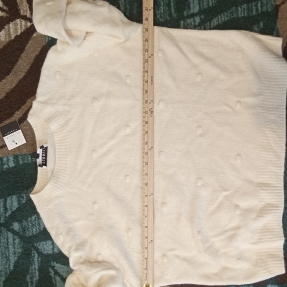 Eloquii Ee Bobble Sweater Cream Winter Office Sweater Sise 18/20 - Picture 9 of 11